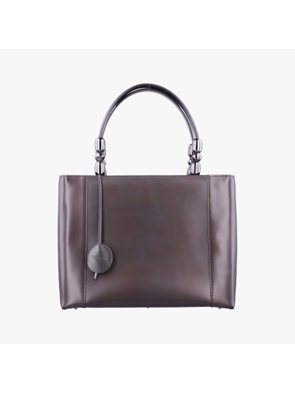 Dior Malice Pearl Gray Enamel Handbag